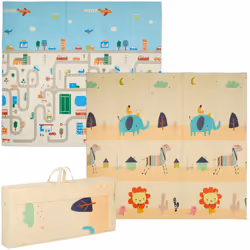 Offrez à votre bout de chou un superbe espace de jeu avec ce tapis pour bébés et petits enfants ! Les motifs mignons des deux ...