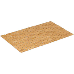 Relaxdays - Tapis de bain en bambou, enroulable, antidérapant, pour la douche ou le sauna, 70 x 42 cm, nature