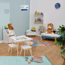 Relaxdays 10050285 Naturel, Blanc Panneaux MDF