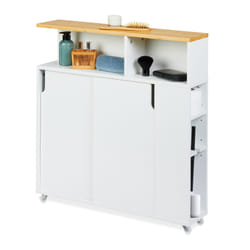 Relaxdays 4052025502911 armoire de rangement de salle de bain Blanc, Bois