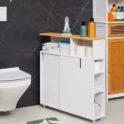 Relaxdays 4052025502911 armoire de rangement de salle de bain Blanc, Bois
