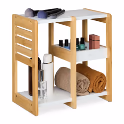 Cet organisateur de salle de bain pratique crée un espace de rangement pour les ustensiles de bain, les accessoires, les bijo ...