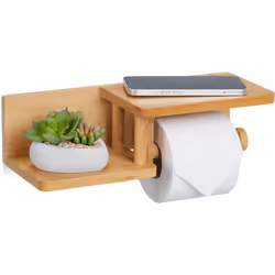 Ce porte-papier toilette mural vous permet non seulement d'avoir votre papier toilette à portée de main, mais aussi de le dér ...