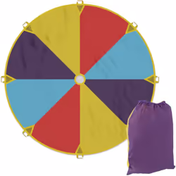 Réunissez vos camarades en extérieur et rassemblez-vous autour de ce parachute multicolore ! Il sera idéal pour les activités ...