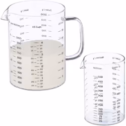 Relaxdays 10050307, 1 L, g, ml, once, Verre, Noir, Transparent, 115 mm, 180 mm