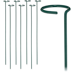 Relaxdays Tuteur à tomates, lot pratique de 8, métallique (acier), longueur : 80 cm, pour le jardin, vert foncé