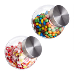 Relaxdays 4052025504366 pot Rond Verre, Polypropylène (PP) Transparent