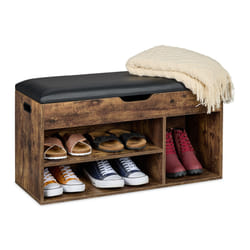 Relaxdays 10050464 Ouvert Noir, Marron