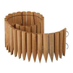 Relaxdays Bordure de jardin en bois, 20x120x2 cm, clôture flexible, pour parterre ou pelouse, naturel