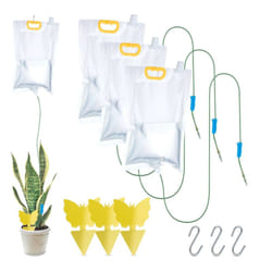 Sacs de goutte à goutte avec autocollants, 4 pcs, infusions plantes 3,5 l, système d'irrigation, coloré - Relaxdays