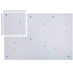 Relaxdays Tapis de jeu, 18 pièces en tout, en mousse sans substances nocives, pièce carrée 60 x 60 cm, multicolore