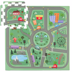 Ce tapis multicolore sur le thème de la ville fera le bonheur de votre petit bout de chou. Le tapis hydrofuge est composé de  ...