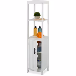 L'armoire de salle de bain compacte est idéale pour les petites salles de bain. Peu encombrante et spacieuse, elle offre 4 co ...
