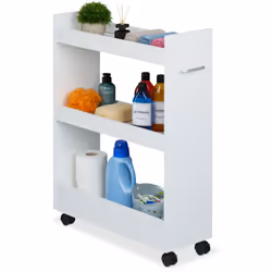 Le chariot à roulettes est le meuble parfait pour la salle de bain et la cuisine, permettant de créer un espace de rangement  ...