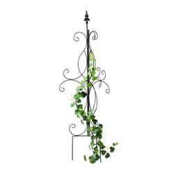 Relaxdays - Tuteur à plantes, en métal, support non fixe, h x l x p : 125 x 43 x 43 cm, pour le jardin, noir