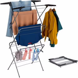 Ce séchoir à linge pratique est idéal pour étendre votre linge frais à l'intérieur et à l'extérieur. Grâce à son design étroi ...