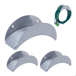 3 x supports muraux pour tuyau capacité de 30 m pour tuyau 1/2 support pour arrosage métal fixation ronde gris