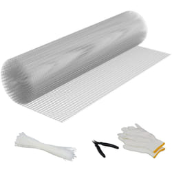 Relaxdays - Grillage à lapins ou poules, en acier recouvert de zinc, mailles 12,7 x 12,7 mm, 1 x 20 m, argenté