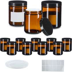 Relaxdays 4052025509187 pot Cylindre Verre Ambre