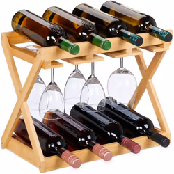 Ce porte-bouteilles à vin en bambou naturel est un must pour tous les amateurs de vin ! Avec ce porte-bouteilles, vous pouvez ...