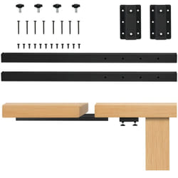 Rallonge de table Relaxdays 60 cm, rallonge à 2 bras, fixation de table 80 kg, extensible, métal, noir