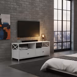 Relaxdays Meuble TV bas tiroirs - Vue supplémentaire 2