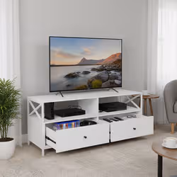 Relaxdays Meuble TV bas tiroirs - Vue supplémentaire 3