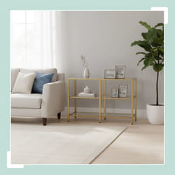 Console Relaxdays H X L X P : 73 X 100 X 30 Cm Métal/verre, Étroite Pour L'entrée, 3 Étagères, Dorée