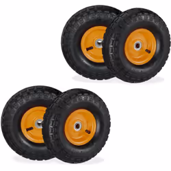 Vous êtes à la recherche de nouvelles roues pour votre chariot de transport ? Alors ce lot composé de 4 roues 4.10/3.50-4 est ...