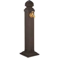 Relaxdays - Fontaine extérieure pour le jardin ou la terrasse, robinet, design antique, HxLxP 81 x 21 x 24,5 cm, marron