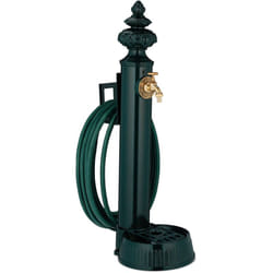 Relaxdays - Fontaine extérieur pour le jardin ou la terrasse, robinet, bac, support pour tuyau, hlp 87x26x43 cm, vert