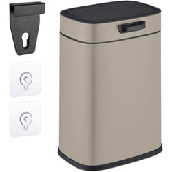 Relaxdays - Poubelle suspendue, 5 litres, salle de bain, cuisine, seau amovible, à suspendre ou coller, choix de couleur