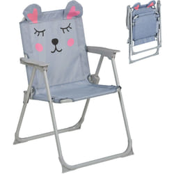 Relaxdays Chaise pliante pour votre enfant, souris, H x L x P : 51,5 x 36 x 37,5 cm, pour l'extérieur, multicolore