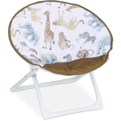 Relaxdays Fauteuil pour enfant, pliant, animaux, HLP : 47 x 50 x 48 cm, pour intérieur ou extérieur, multicolore