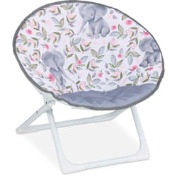 Relaxdays Fauteuil pour enfant, pliant, éléphants, HLP : 47 x 50 x 48 cm, pour intérieur ou extérieur, multicolore