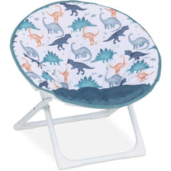 Relaxdays Fauteuil pour enfant, pliant, dinos, HLP : 47 x 50 x 48 cm, pour intérieur ou extérieur, multicolore