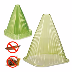 Relaxdays Cloche à salade lot de 32 PVC protection contre le gel et les escargots H x L x P : 22 x 19 x 19 cm vert