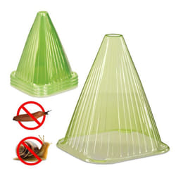 Relaxdays Cloche à salade lot de 32 PVC protection contre le gel et les escargots H x L x P : 22 x 19 x 19 cm vert