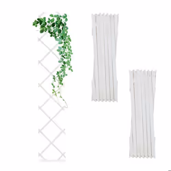 Relaxdays Tuteur à tomates en lot pratique de 3 extensible bois de sapin pour le mur 180 x 30 cm blanc