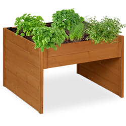 Relaxdays - Garage pour robot tondeuse, toit qui peut accueillir vos trésors verts, h x l x p : 52,5 x 79 x 74 cm, orange