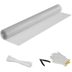 Relaxdays - Grillage à lapins ou poules, en acier recouvert de zinc, mailles 6,3 x 6,3 mm, 2,1 x 1,1 m, argenté