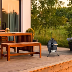 Relaxdays 4052025866976 barbecue et grill Barbecue/grill Kamado Egg Bois de chauffage Noir - Vue supplémentaire 3