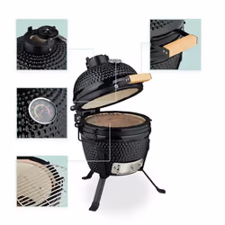 Relaxdays 4052025866976 barbecue et grill Barbecue/grill Kamado Egg Bois de chauffage Noir - Vue supplémentaire 6