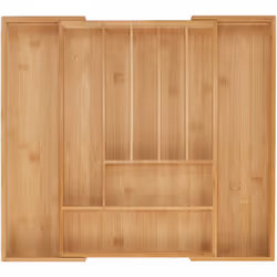 Les tiroirs de cuisine encombrés appartiennent au passé avec ce range-couverts en bambou naturel. Le casier à tiroirs, doté d ...