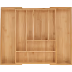 Les tiroirs de cuisine encombrés appartiennent au passé avec ce range-couverts en bambou naturel. Le casier à tiroirs, doté d ...
