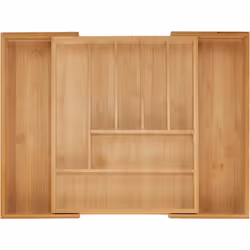 Les tiroirs de cuisine encombrés appartiennent au passé avec ce range-couverts en bambou naturel. Le casier à tiroirs, doté d ...