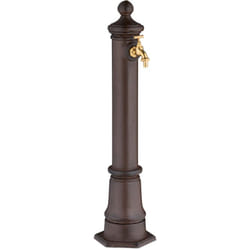 Relaxdays - Fontaine extérieure pour le jardin ou la terrasse, robinet, design antique, hlp 80 x 18 x 20,5 cm, marron