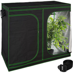 Relaxdays - Chambre de culture, film intérieur réfléchissant à 95 %, hlp 200x240x120 cm, pour l'intérieur, noir et vert