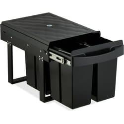 Relaxdays - Poubelle encastrable pour la cuisine, 4 bacs de 8 litres chacun, hlp : 34,6 x 34 x 51,8 cm, noire