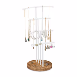 Avec ce porte-bijoux, les chaînes nouées appartiennent au passé. L'organisateur de bijoux dispose de 3 barres en forme de T à ...